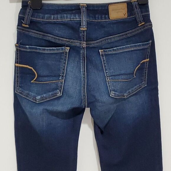 AMERICAN Eagle super stretch 24x27 dark wash jeggings - Picture 4 of 8